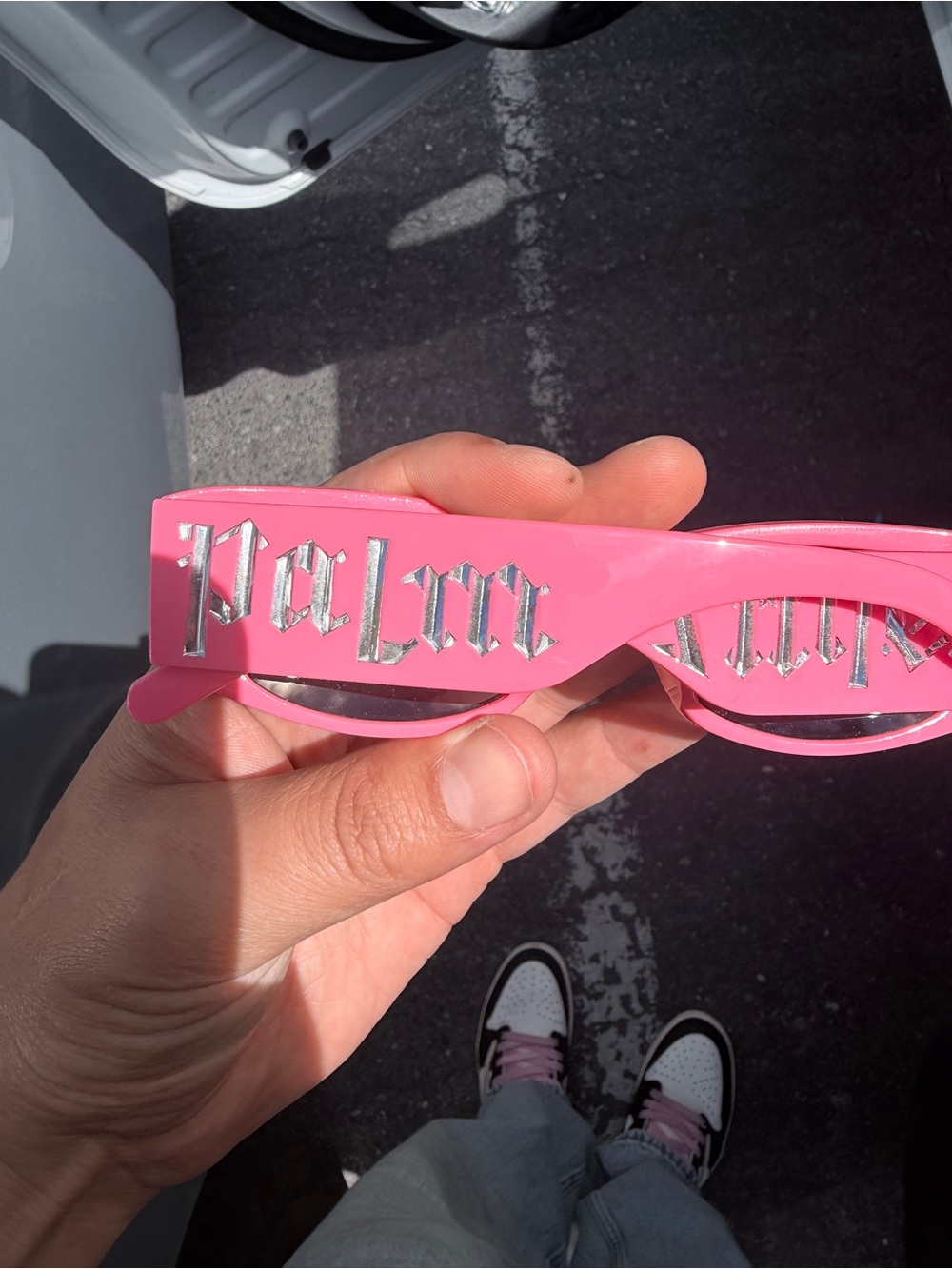 Palm angels pink sunglasses